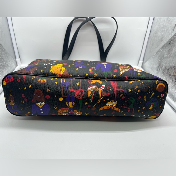 NEW PIERO GUIDI Magic Circus Chiara Embossed Leather Trim Shopper Bag Large Tote - Picture 11 of 16